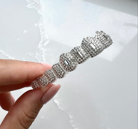 Clear Crystal Grillz UPPER TEETH ONLY