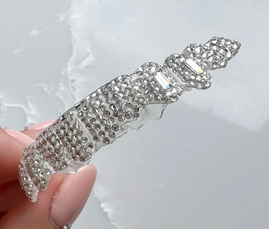 Clear Crystal Grillz LOWER TEETH ONLY